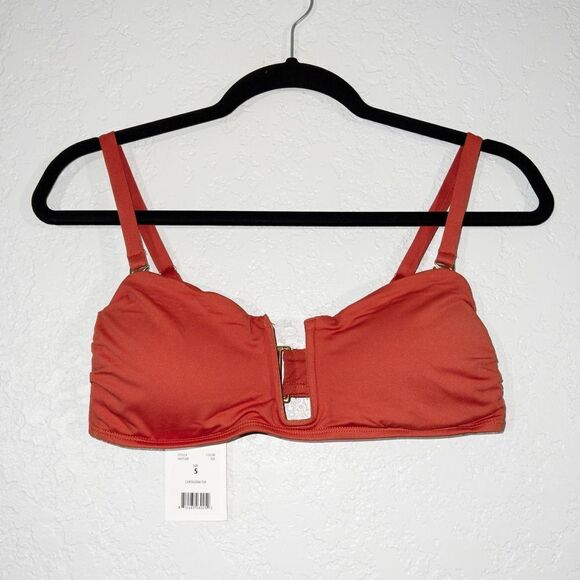 NWT Andie Terracotta‎ Orange Cartagena Strapless Swimsuit Top Size Small - Picture 2 of 6